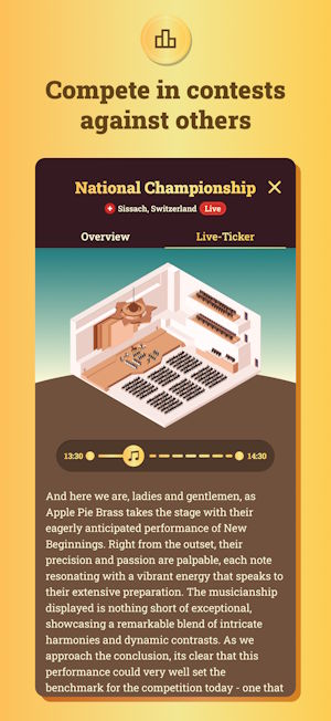 screenshot of the Bandmanager-app
